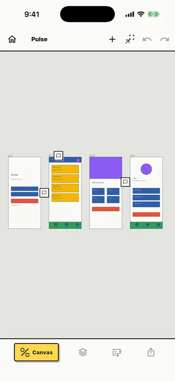 Roughflow's Roughs list shown in both light and dark theme